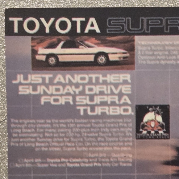 Vintage Toyota Supra Turbo Magnet 🧲 JDM Legend ~ Custom Collectible - Picture 2 of 2